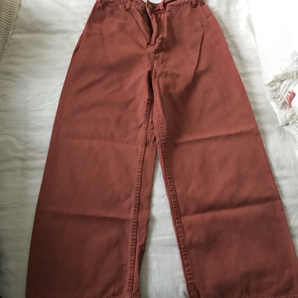 Free People rust high-waist culottes